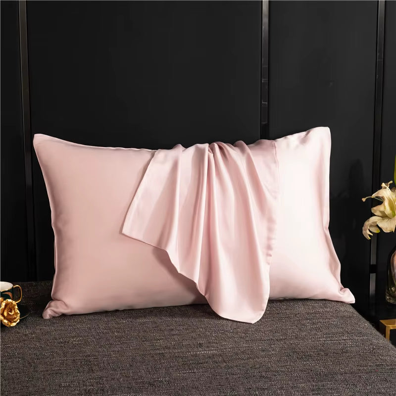 Veloura Silk silk pillowcase in Blush Pink