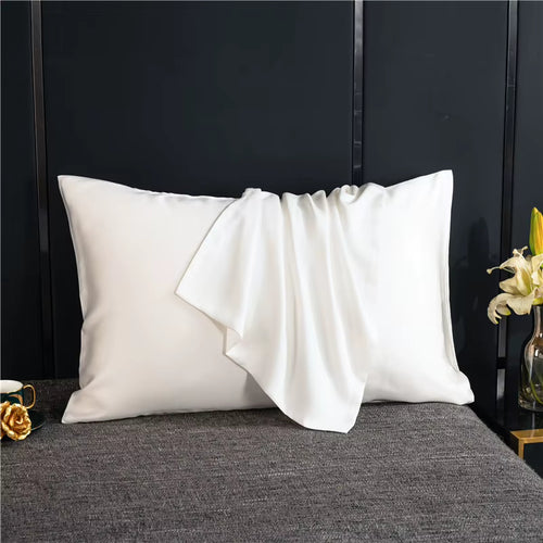 Veloura Silk silk pillowcase in Ivory White